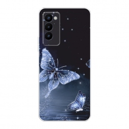 Силиконовый чехол Кристальные бабочки на Tecno Camon 18P