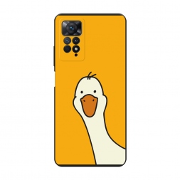 Матовый силиконовый чехол Утка на желтом фоне на Xiaomi Redmi Note 11E Pro