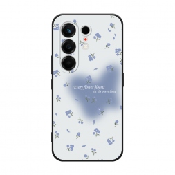 Матовый силиконовый чехол Blooms in time blue на Tecno Camon 50 4G