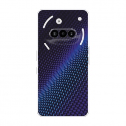 Силиконовый чехол Синий карбон на Nothing Phone 3a