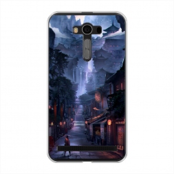 Силиконовый чехол Одинокий самурай на Asus Zenfone 2 ZE550ML/ZE551ML