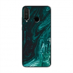Силиконовый чехол Мрамор изумруд на Honor 20 Lite 2020