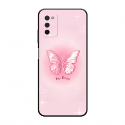 Матовый силиконовый чехол be free butterfly 1 на Samsung Galaxy A03S