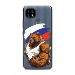 Силиконовый чехол Русский медведь на Realme C25Y