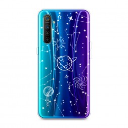 Силиконовый чехол Планеты в космосе на Realme XT