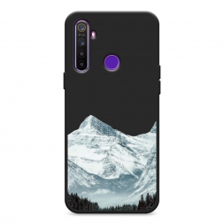 Матовый силиконовый чехол Горы арт 1 на Realme 5