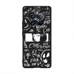 ������� ����������� ����� Manga graffiti white �� Realme 12 Pro Plus