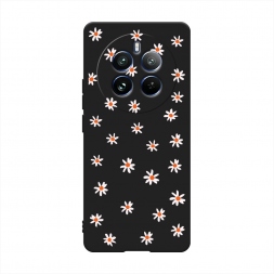 Матовый силиконовый чехол Ромашки рисунок на Realme 12 Pro Plus