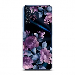 Силиконовый чехол Purple Blossoms на Oppo A91