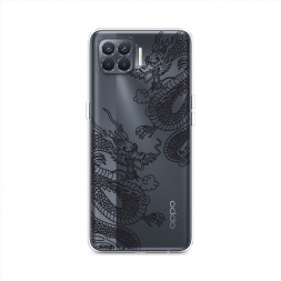Силиконовый чехол Два китайских дракона на Oppo Reno 4 lite