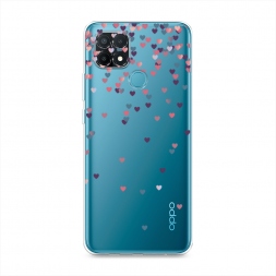 Силиконовый чехол Посыпка сердечки на Oppo A15s