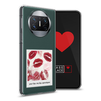 Силиконовый чехол Полароид губы 2 на Huawei Mate X3