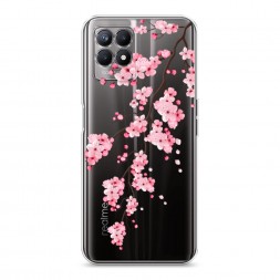 Силиконовый чехол Розовая сакура на Realme 8i