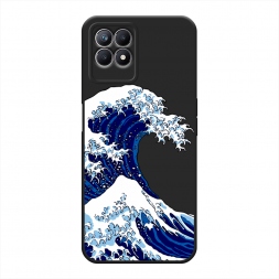 Матовый силиконовый чехол Волна в Канагаве на Realme 8i