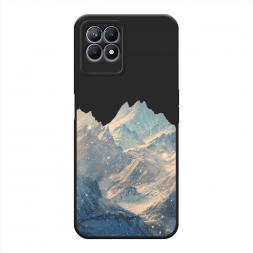 Матовый силиконовый чехол Горы арт 2 на Realme 8i