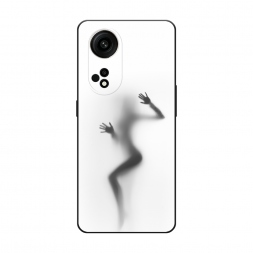 Матовый силиконовый чехол Девушка в душе на Oppo Reno 8T 5G