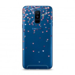 Силиконовый чехол Посыпка сердечки на Samsung Galaxy A6 Plus