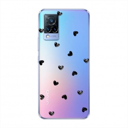 Силиконовый чехол Сердца на Vivo V21