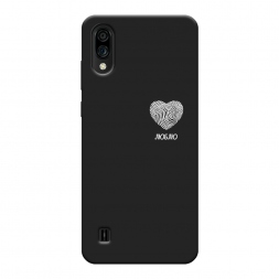 Матовый силиконовый чехол Отпечаток сердца белый на ZTE Blade A51 lite