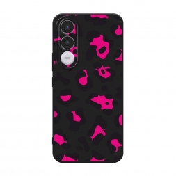 Матовый силиконовый чехол Pink cow spots на Vivo V70 FE 5G