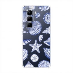 Силиконовый чехол Морской паттерн на Infinix Hot 50 Pro Plus