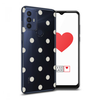 Силиконовый чехол Бежевый горох на TCL 30 SE