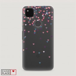 Силиконовый чехол Посыпка сердечки на Google Pixel 4A