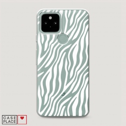 Силиконовый чехол Зебра на Google Pixel 5