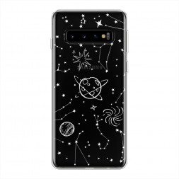 Силиконовый чехол Планеты в космосе на Samsung Galaxy S10 Plus