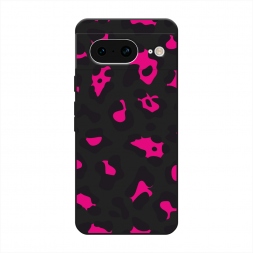 Матовый силиконовый чехол Pink cow spots на Google Pixel 8
