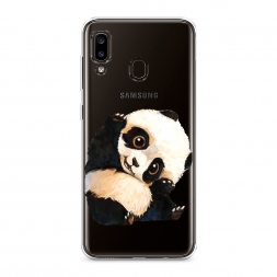 Силиконовый чехол Большеглазая панда на Samsung Galaxy A30