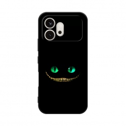 Матовый силиконовый чехол Зеленоглазый чеширский кот на Honor 600