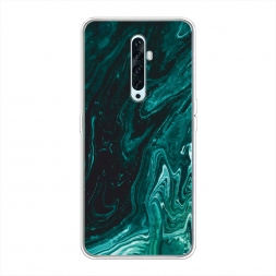 Силиконовый чехол Мрамор изумруд на Oppo Reno 2Z