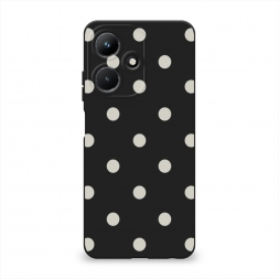 Матовый силиконовый чехол Бежевый горох на Infinix Hot 30i