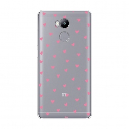 Силиконовый чехол Маленькие розовые сердечки на Xiaomi Redmi 4 Pro