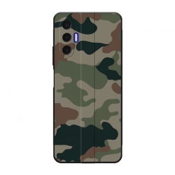 Матовый силиконовый чехол Камуфляж 1 на Tecno Pova 3