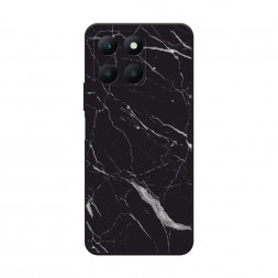 Матовый силиконовый чехол Черный минерал на Honor X6A