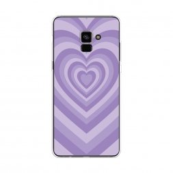 ����������� ����� Violet heart latte �� Samsung Galaxy A8 Plus 2018