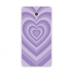 Силиконовый чехол Violet heart latte на Alcatel Pixi 4 (5) 5045D