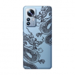 Силиконовый чехол Два китайских дракона на Xiaomi 12 Pro