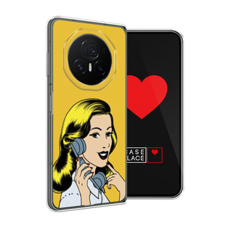 Силиконовый чехол Девушка с телефоном на Honor Magic V3