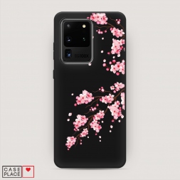 Матовый силиконовый чехол Цветение сакуры на Samsung Galaxy S20 Ultra