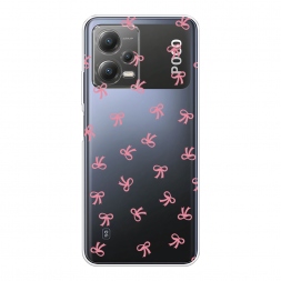 Силиконовый чехол Маленькие розовые бантики на Xiaomi Poco X5 5G