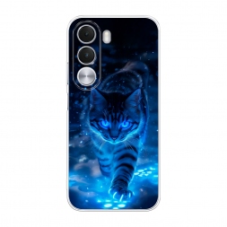 Силиконовый чехол Синий кот на Realme C100i