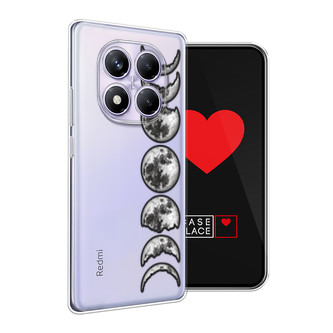 Силиконовый чехол Фазы луны на Xiaomi Redmi Note 14 Pro 4G