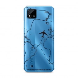 Силиконовый чехол В дороге чёрный на Realme C20