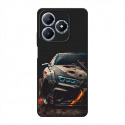 Матовый силиконовый чехол На износ 2 на Realme C63