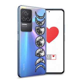Силиконовый чехол Фазы луны на Xiaomi Redmi K50