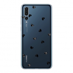 Силиконовый чехол Сердца на Huawei P20 Pro