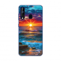 Силиконовый чехол Море на фоне заката на Samsung Galaxy A60